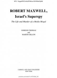 Robert Maxwell, Israel's Superspy