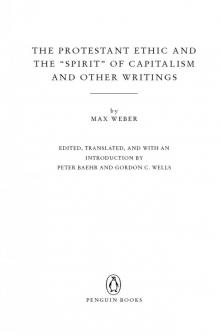 The Protestant Ethic and the Spirit of Capitalism