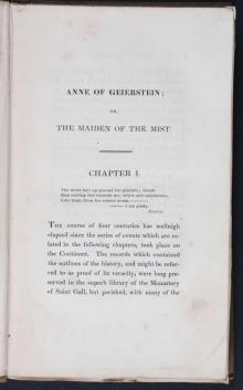 Anne of Geierstein; Or, The Maiden of the Mist. Volume 1 (of 2)