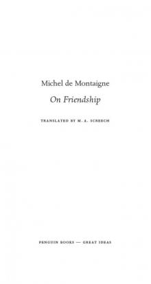 On Friendship (Penguin)