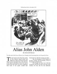 Alias John Alden By John Keith Bassett