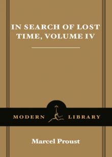 In Search of Lost Time, Volume IV of 4