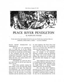 Peace River Pendleton by Hamilton Craigie Short Stories, January 25, 1923