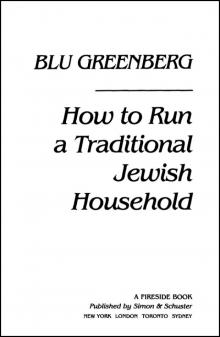 How to Run a Traditional Jewish Household