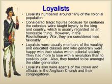 The Loyalists, Vol. 1-3