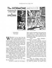 The Hormone Menace by Eando Binder